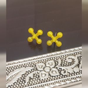 Unique Yellow Jacks Stud Earrings